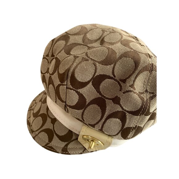 Rare VTG Coach Sz Small Twiggy Gogo Signature Canvas Newsboy Hat GUC 8558 - Picture 1 of 9